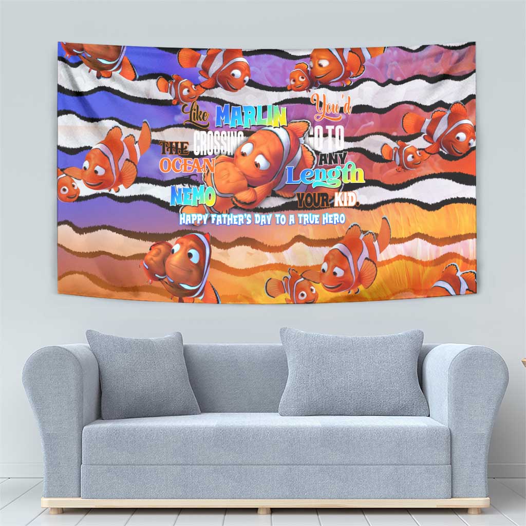 The Ocean Best Dad Tapestry Like Marlin Happy Fathers Day To a True Hero - Wonder Print Shop