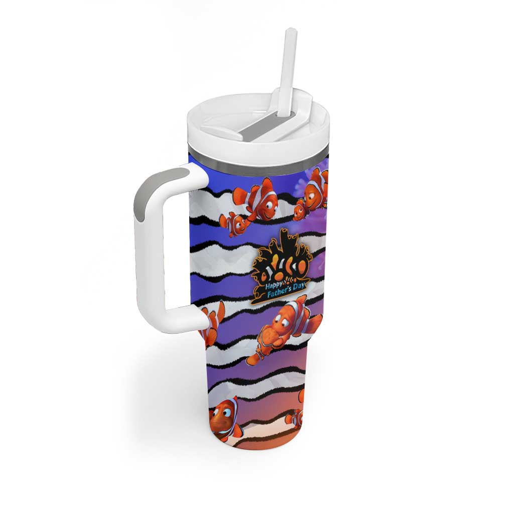 The Ocean Best Dad Tumbler With Handle Like Marlin Happy Fathers Day To a True Hero - Wonder Print Shop