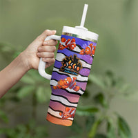 The Ocean Best Dad Tumbler With Handle Like Marlin Happy Fathers Day To a True Hero - Wonder Print Shop