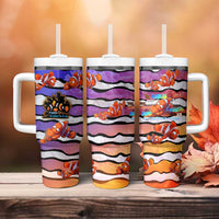 The Ocean Best Dad Tumbler With Handle Like Marlin Happy Fathers Day To a True Hero - Wonder Print Shop