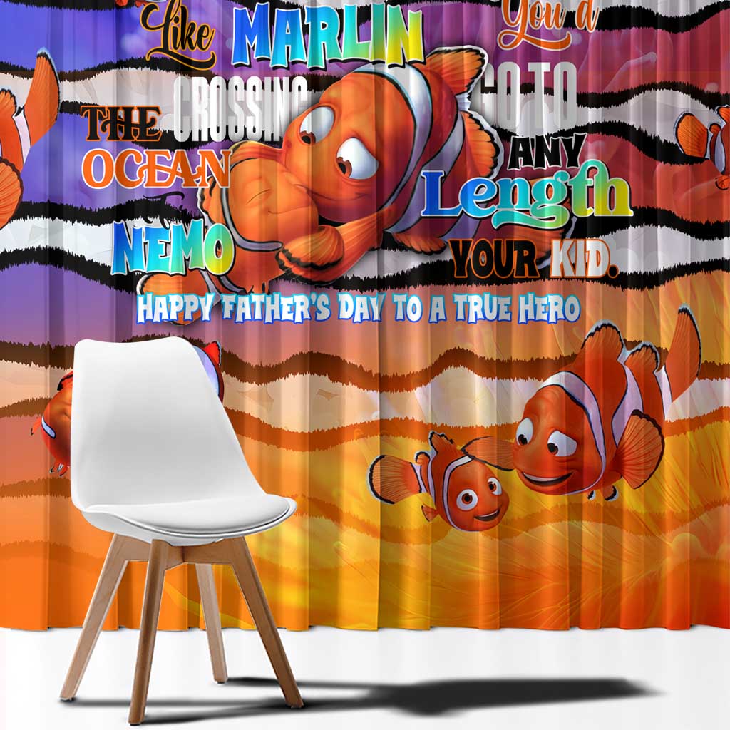 The Ocean Best Dad Window Curtain Like Marlin Happy Fathers Day To a True Hero - Wonder Print Shop