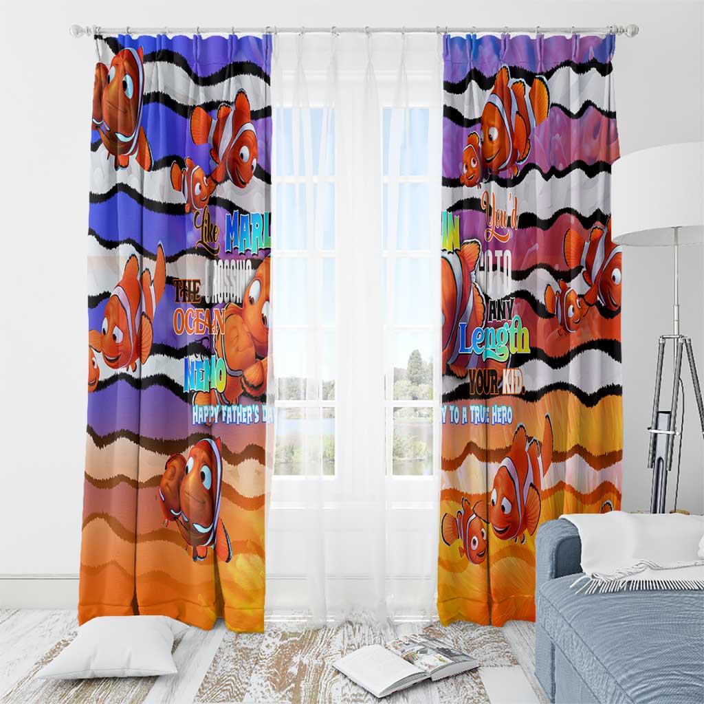 The Ocean Best Dad Window Curtain Like Marlin Happy Fathers Day To a True Hero - Wonder Print Shop