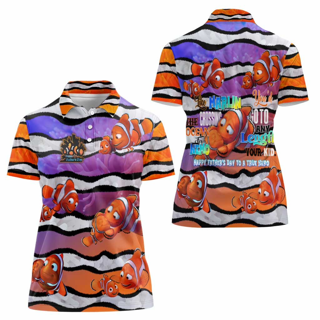 The Ocean Best Dad Women Polo Shirt Like Marlin Happy Fathers Day To a True Hero - Wonder Print Shop