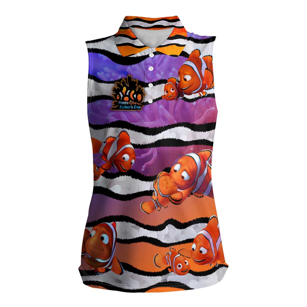 The Ocean Best Dad Women Sleeveless Polo Shirt Like Marlin Happy Fathers Day To a True Hero - Wonder Print Shop