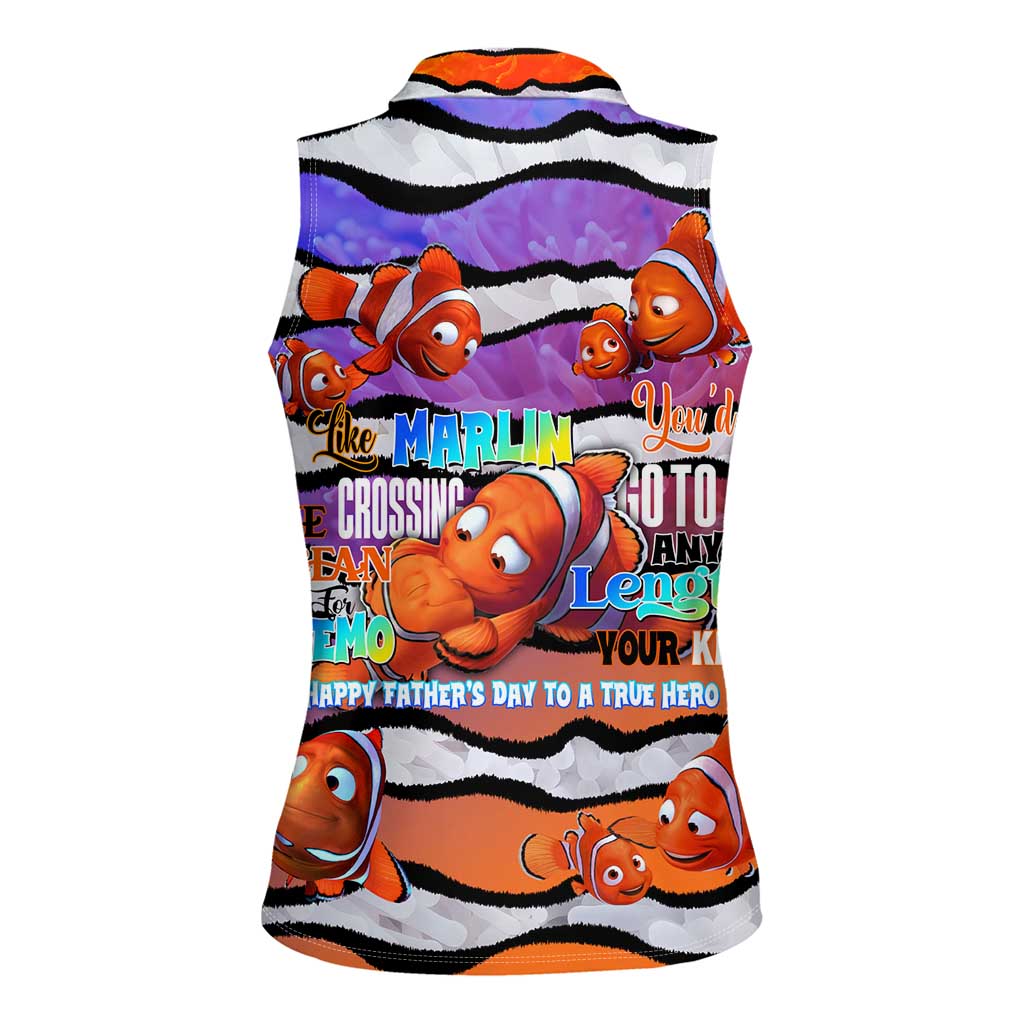 The Ocean Best Dad Women Sleeveless Polo Shirt Like Marlin Happy Fathers Day To a True Hero - Wonder Print Shop