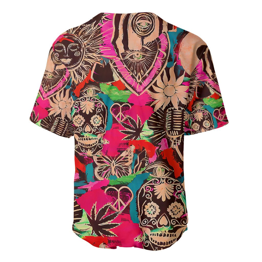 Festival Memories Skull Baseball Jersey - Wonder Print Shop