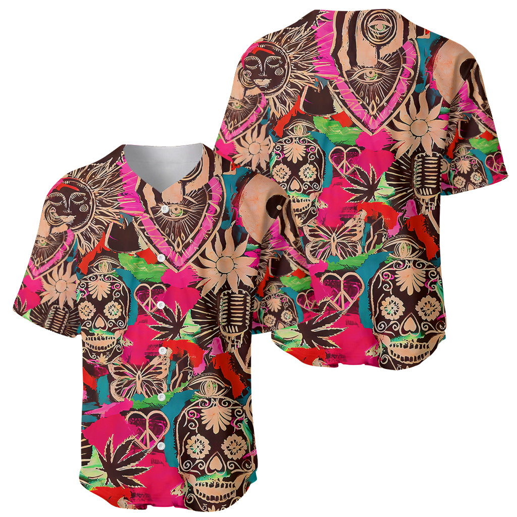Festival Memories Skull Baseball Jersey - Wonder Print Shop