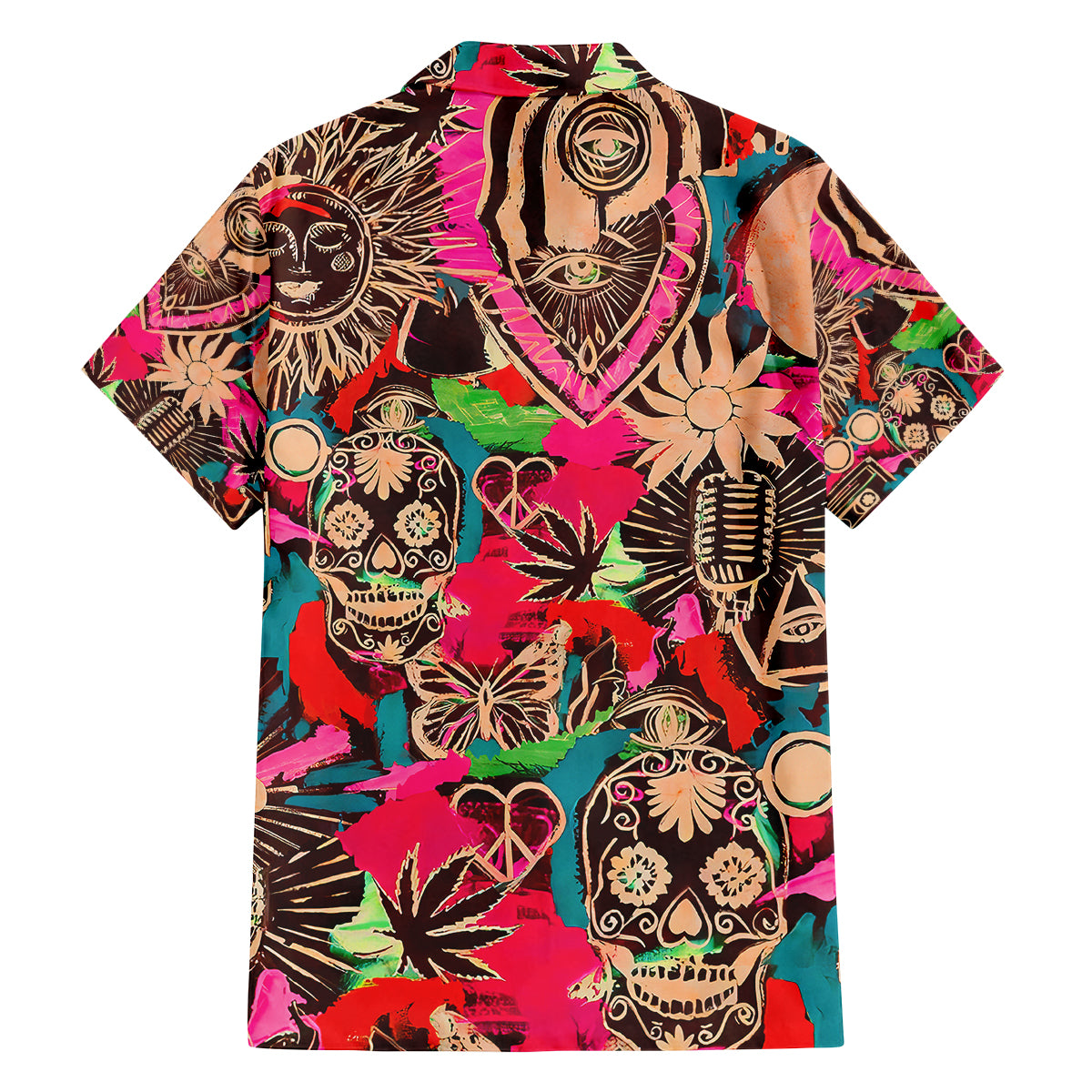 Festival Memories Skull Family Matching Long Sleeve Bodycon Dress and Hawaiian Shirt - Wonder Print Shop