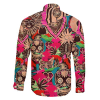 Festival Memories Skull Family Matching Long Sleeve Bodycon Dress and Hawaiian Shirt - Wonder Print Shop