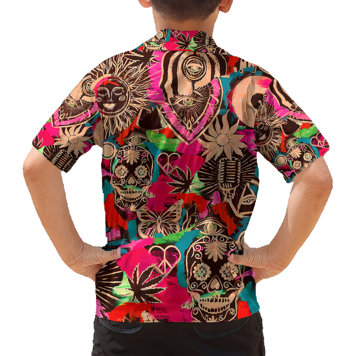 Festival Memories Skull Kid Hawaiian Shirt - Wonder Print Shop