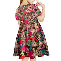 Festival Memories Skull Kid Short Sleeve Dress - Wonder Print Shop