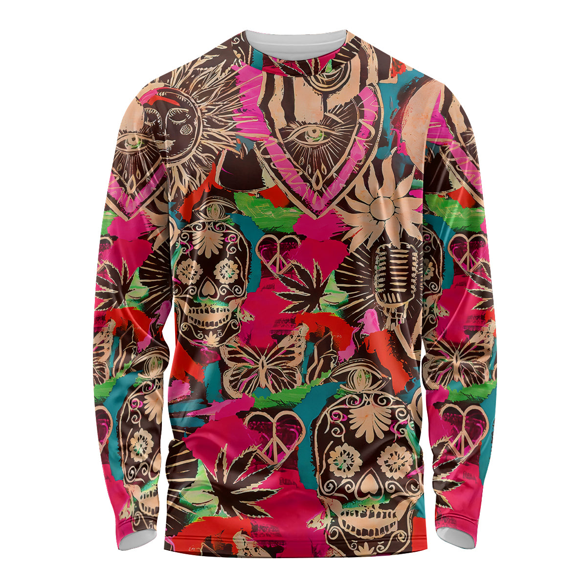 Festival Memories Skull Long Sleeve Shirt - Wonder Print Shop