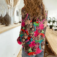 Festival Memories Skull Women Casual Shirt - Wonder Print Shop