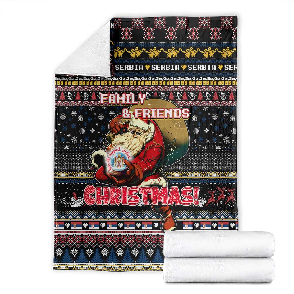 Serbia Blanket Merry Christmas Family and Friends DT02