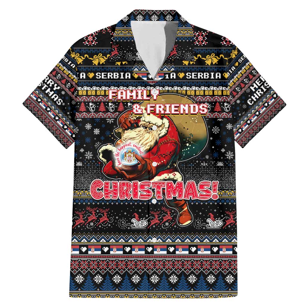 Serbia Family Matching Mermaid Dress and Hawaiian Shirt Merry Christmas Family and Friends - Wonder Print Shop