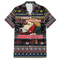 Serbia Family Matching Off The Shoulder Long Sleeve Dress and Hawaiian Shirt Merry Christmas Family and Friends - Wonder Print Shop