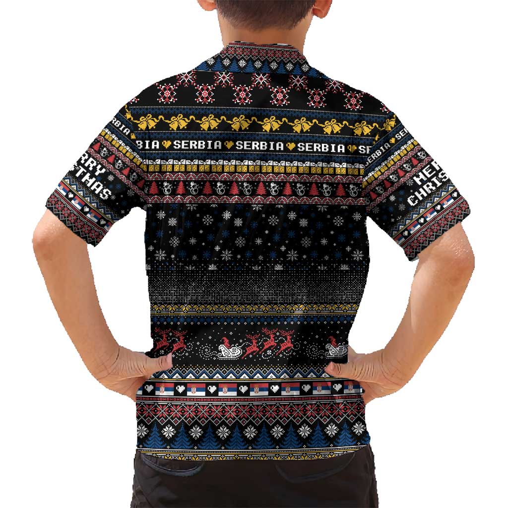 Serbia Family Matching Puletasi and Hawaiian Shirt Merry Christmas Family and Friends - Wonder Print Shop