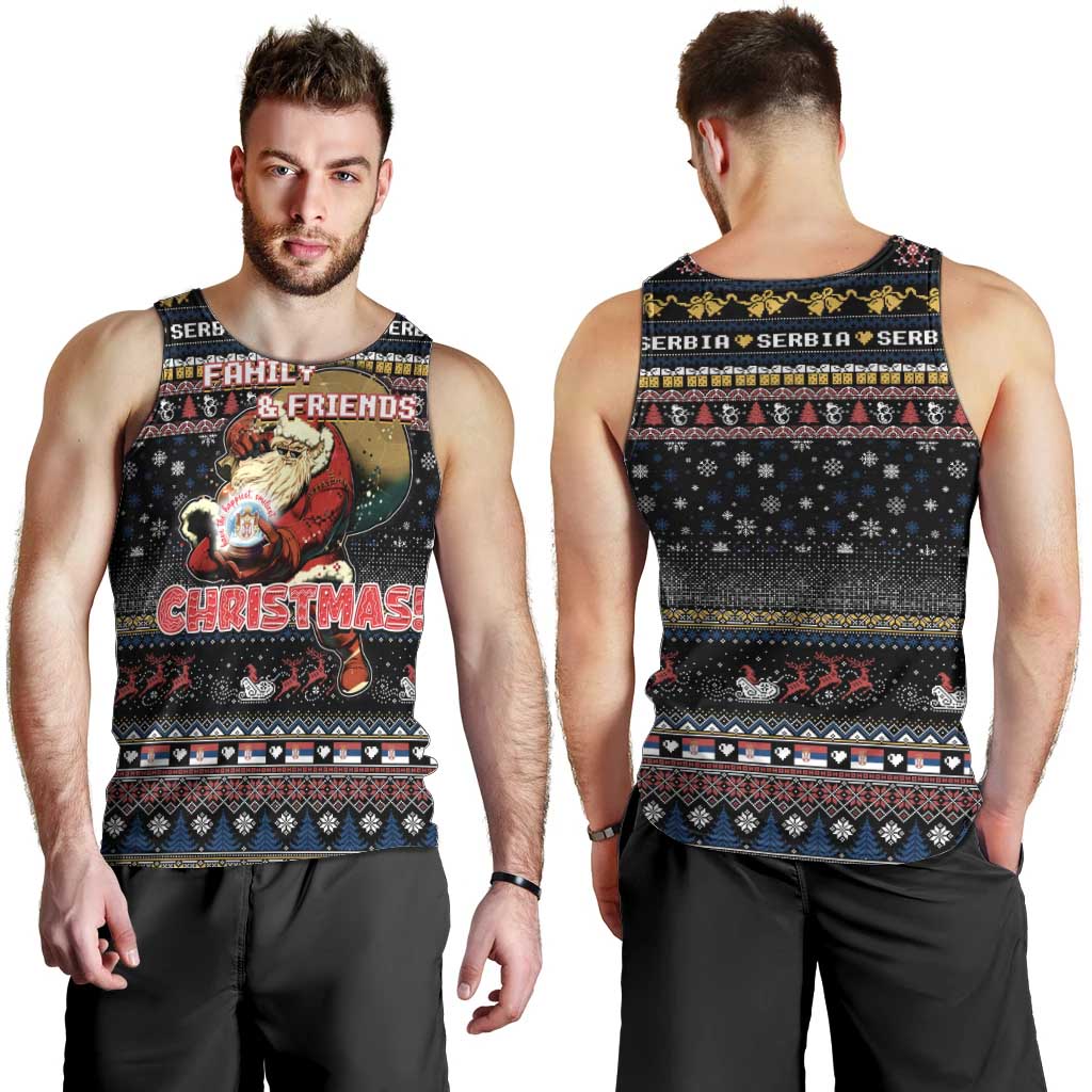 Serbia Men Tank Top Merry Christmas Family and Friends - Wonder Print Shop
