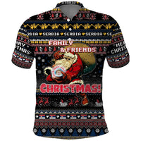 Serbia Polo Shirt Merry Christmas Family and Friends - Wonder Print Shop