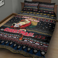 Serbia Quilt Bed Set Merry Christmas Family and Friends - Wonder Print Shop