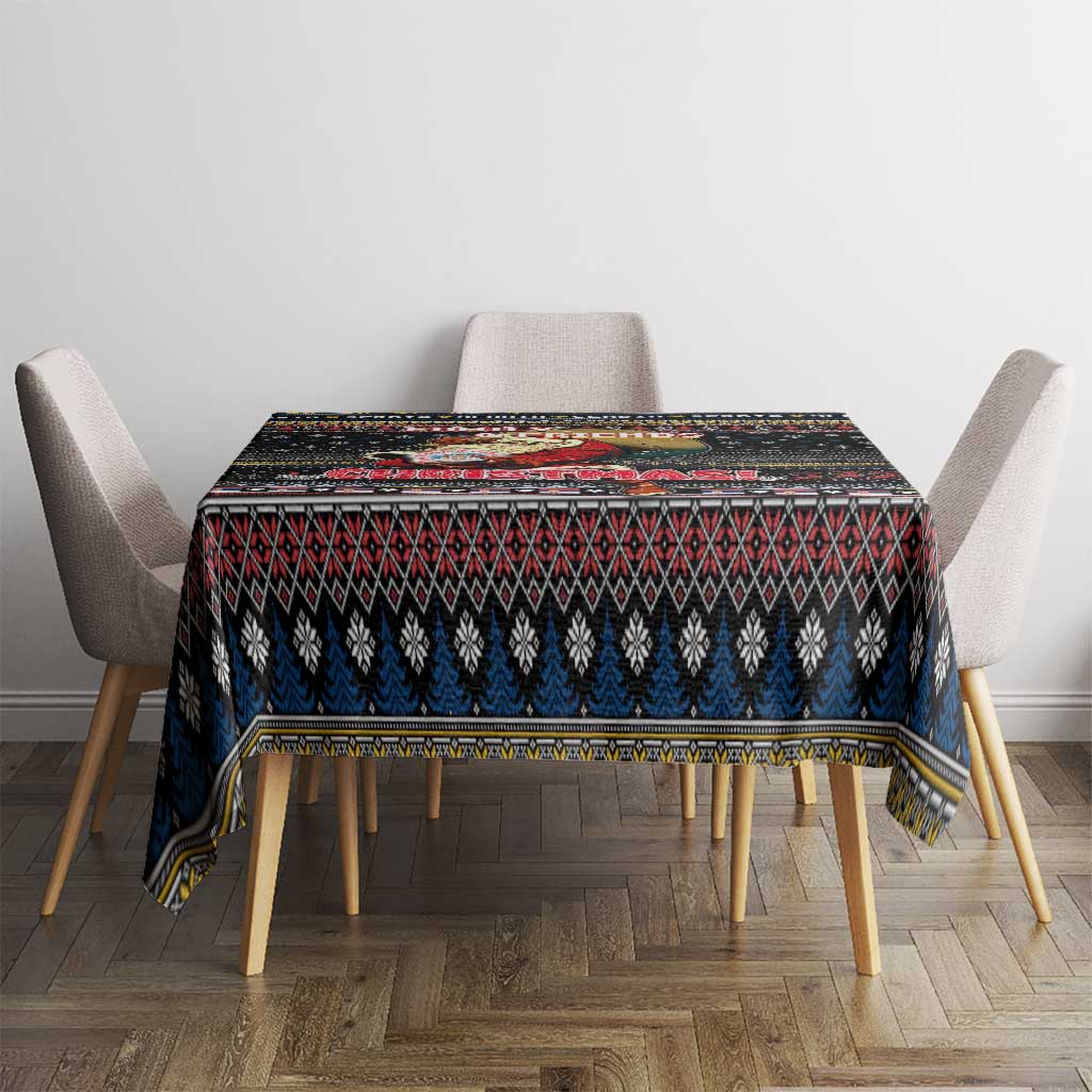 Serbia Tablecloth Merry Christmas Family and Friends - Wonder Print Shop