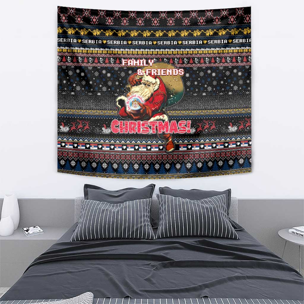 Serbia Tapestry Merry Christmas Family and Friends - Wonder Print Shop