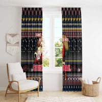 Serbia Window Curtain Merry Christmas Family and Friends - Wonder Print Shop