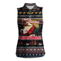 Serbia Women Sleeveless Polo Shirt Merry Christmas Family and Friends - Wonder Print Shop