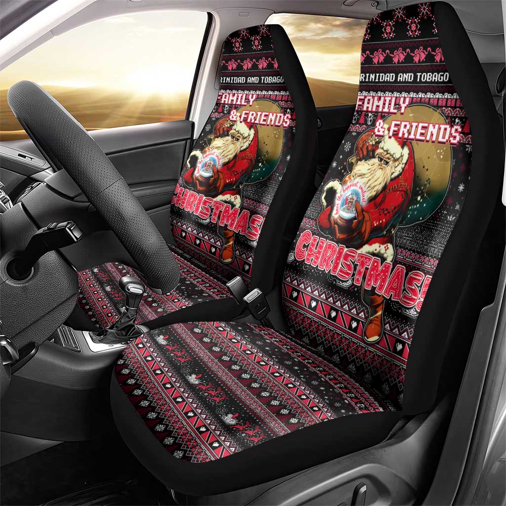 Trinidad and Tobago Car Seat Cover Merry Christmas Family and Friends - Wonder Print Shop