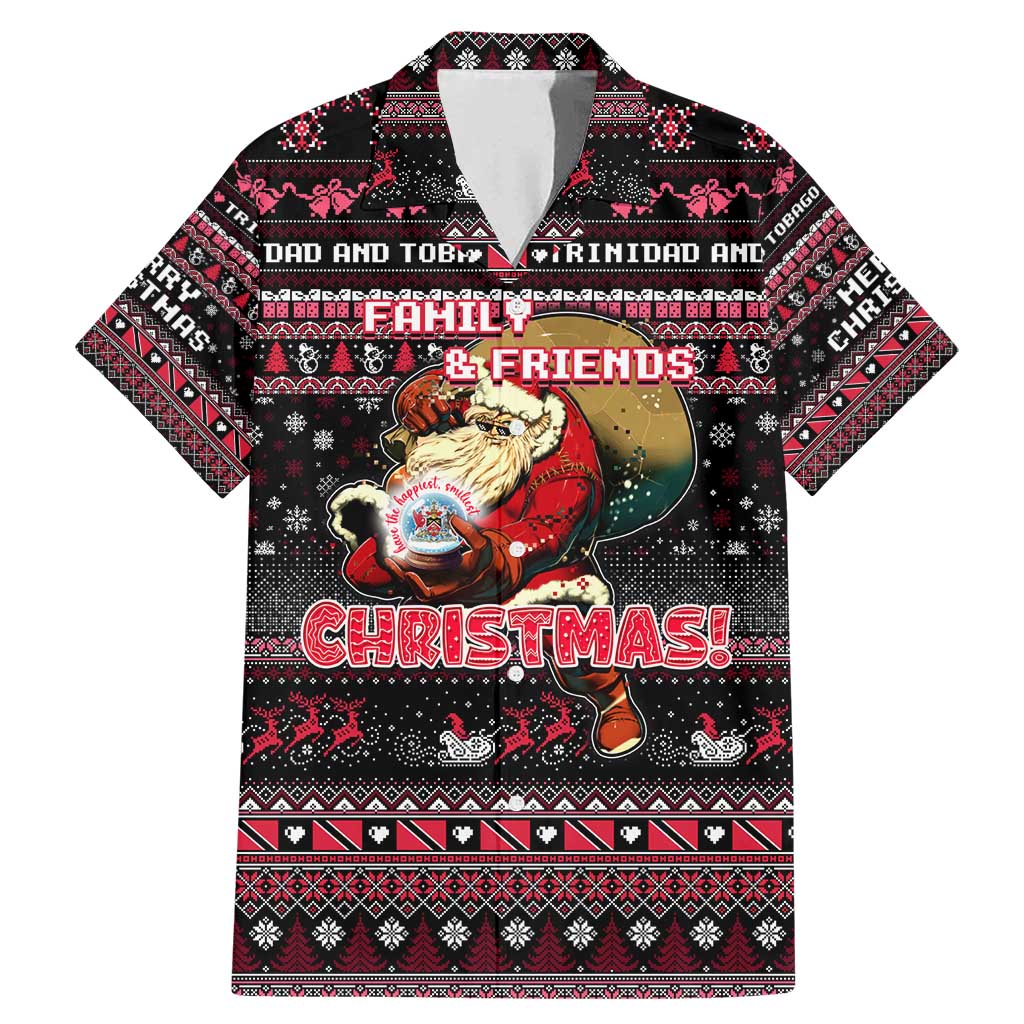 Trinidad and Tobago Family Matching Mermaid Dress and Hawaiian Shirt Merry Christmas Family and Friends - Wonder Print Shop