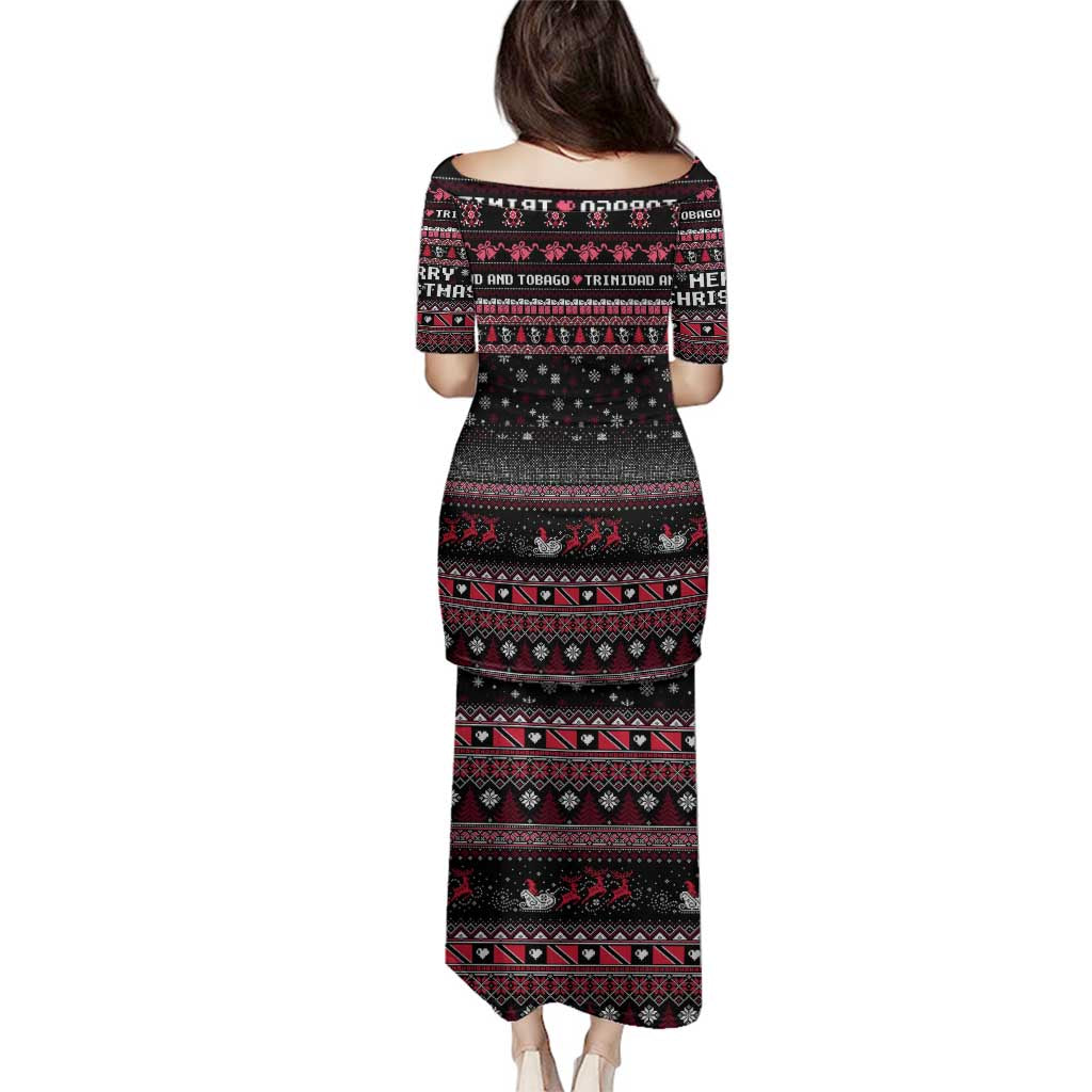 Trinidad and Tobago Family Matching Puletasi and Hawaiian Shirt Merry Christmas Family and Friends - Wonder Print Shop