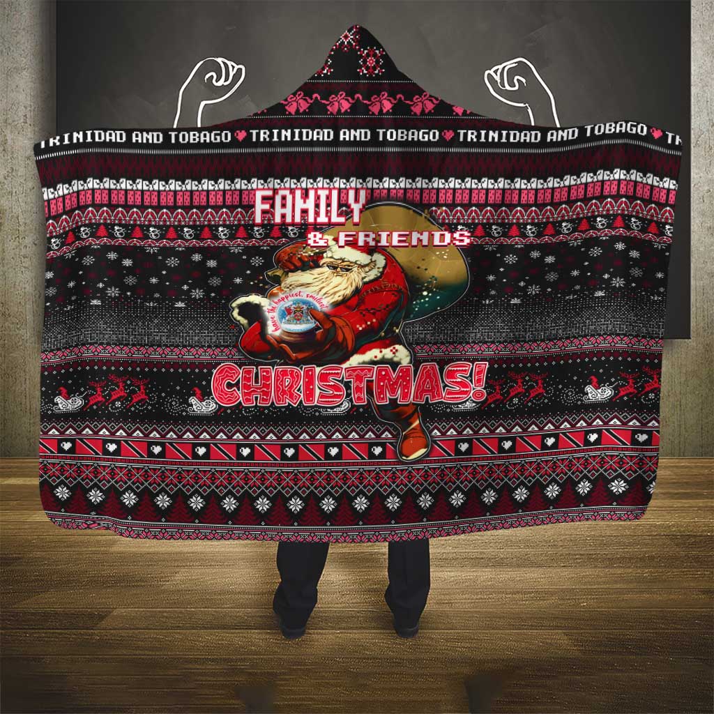 Trinidad and Tobago Hooded Blanket Merry Christmas Family and Friends