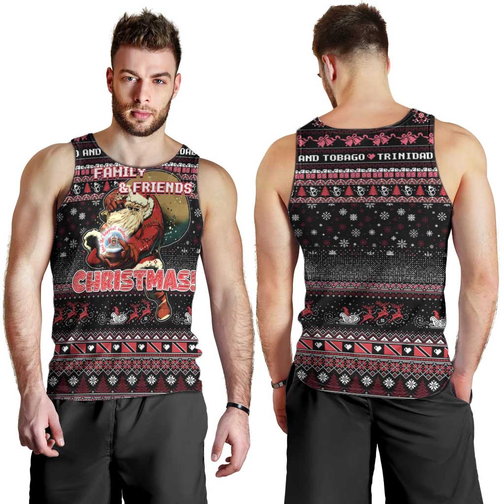 Trinidad and Tobago Men Tank Top Merry Christmas Family and Friends - Wonder Print Shop
