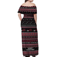 Trinidad and Tobago Off Shoulder Maxi Dress Merry Christmas Family and Friends - Wonder Print Shop