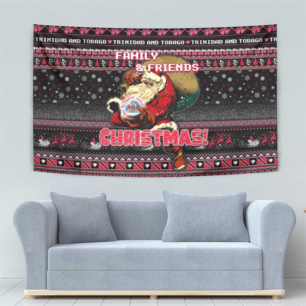 Trinidad and Tobago Tapestry Merry Christmas Family and Friends - Wonder Print Shop