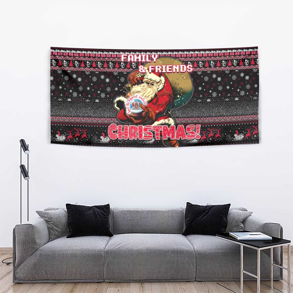 Trinidad and Tobago Tapestry Merry Christmas Family and Friends - Wonder Print Shop