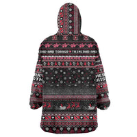 Trinidad and Tobago Wearable Blanket Hoodie Merry Christmas Family and Friends - Wonder Print Shop