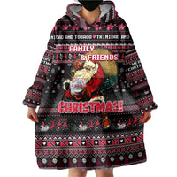 Trinidad and Tobago Wearable Blanket Hoodie Merry Christmas Family and Friends - Wonder Print Shop