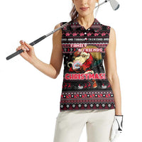 Trinidad and Tobago Women Sleeveless Polo Shirt Merry Christmas Family and Friends - Wonder Print Shop