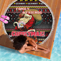Germany Beach Blanket Merry Christmas Family and Friends - Wonder Print Shop