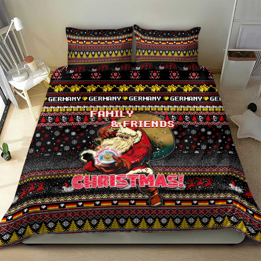 Germany Bedding Set Merry Christmas Family and Friends - Wonder Print Shop