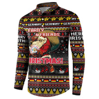 Germany Button Sweatshirt Merry Christmas Family and Friends - Wonder Print Shop