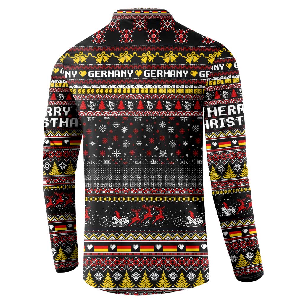 Germany Button Sweatshirt Merry Christmas Family and Friends - Wonder Print Shop