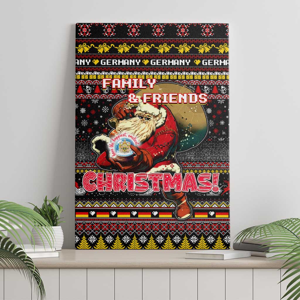 Germany Canvas Wall Art Merry Christmas Family and Friends - Wonder Print Shop