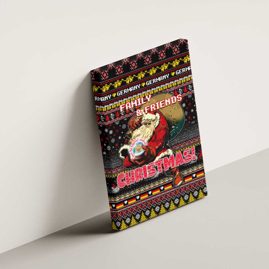 Germany Canvas Wall Art Merry Christmas Family and Friends - Wonder Print Shop
