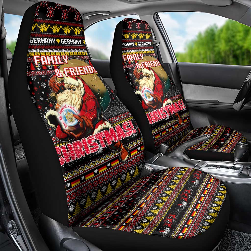 Germany Car Seat Cover Merry Christmas Family and Friends - Wonder Print Shop