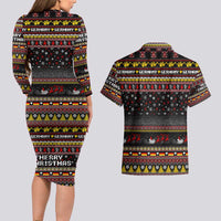 Germany Couples Matching Long Sleeve Bodycon Dress and Hawaiian Shirt Merry Christmas Family and Friends - Wonder Print Shop