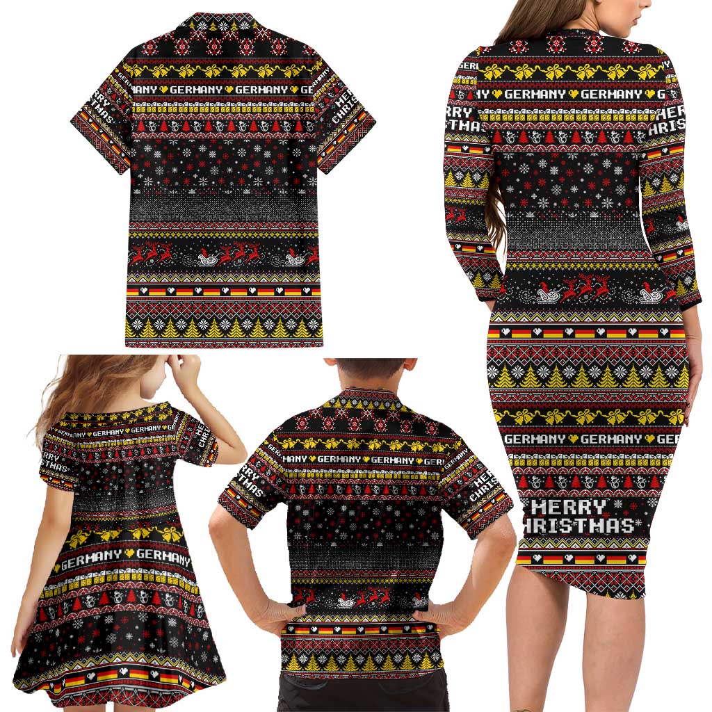 Germany Family Matching Long Sleeve Bodycon Dress and Hawaiian Shirt Merry Christmas Family and Friends - Wonder Print Shop