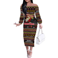 Germany Family Matching Off The Shoulder Long Sleeve Dress and Hawaiian Shirt Merry Christmas Family and Friends - Wonder Print Shop