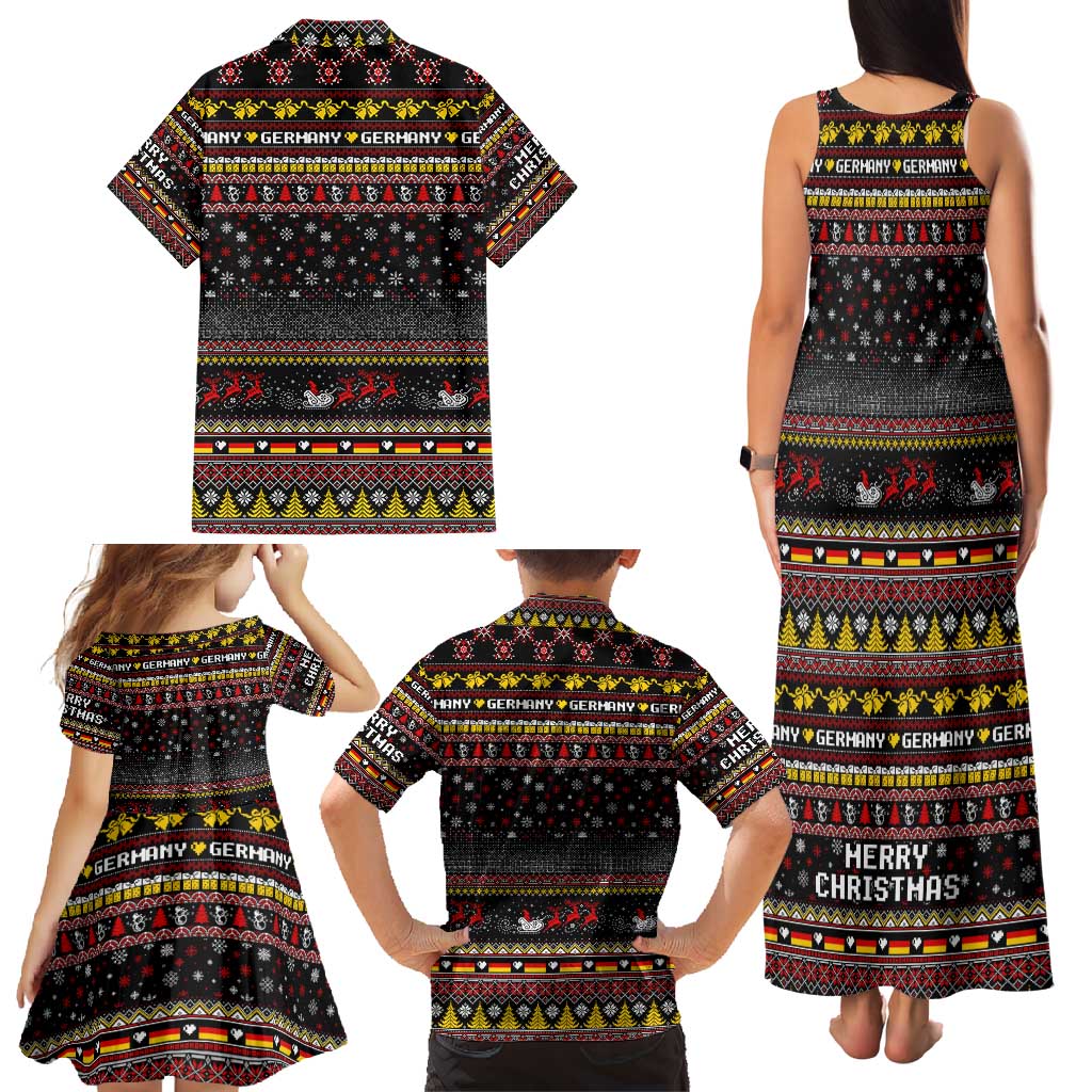 Germany Family Matching Tank Maxi Dress and Hawaiian Shirt Merry Christmas Family and Friends - Wonder Print Shop